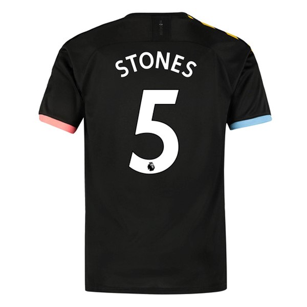 Camiseta Manchester City NO.5 Stones 2ª 2019-2020 Negro
